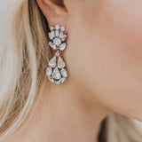 Viva crystal encrusted bridal statement earrings - Liberty in Love