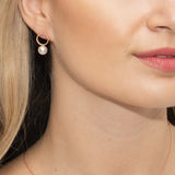 Voodoo pearl circle rose gold earrings - Liberty in Love