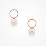 Voodoo pearl circle rose gold earrings - Liberty in Love