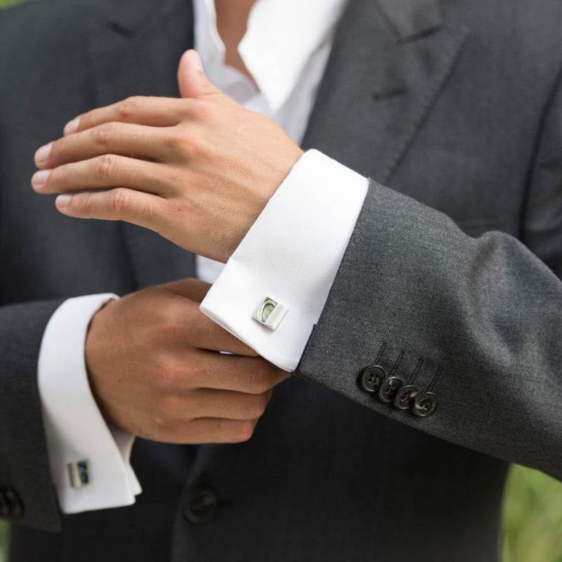Waldorf abalone cufflinks - Liberty in Love