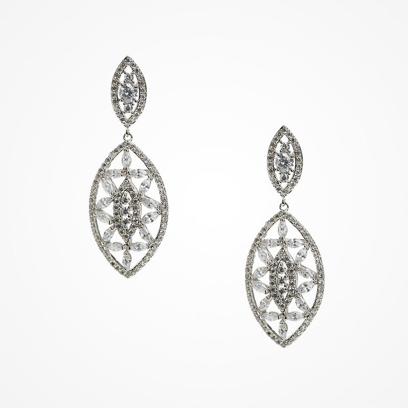 Wall Street crystal cut-out drop earrings - Liberty in Love
