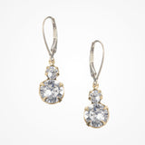Water lily crystal droplet earrings - Liberty in Love
