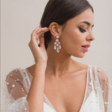 Waterfall chandelier bridal statement earrings - Liberty in Love