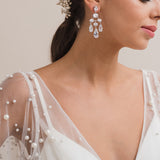 Waterfall chandelier bridal statement earrings - Liberty in Love