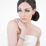 White pearl encrusted star cross lobe earrings (EA5094) - Liberty in Love