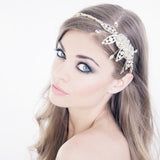 Vintage inspired beaded roses on a pearl headband - Liberty in Love