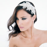 Gianna beaded lace bridal headdress - Liberty in Love