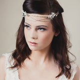 Daphne whimscal enamel flower rhinestone swagged crown - Liberty in Love