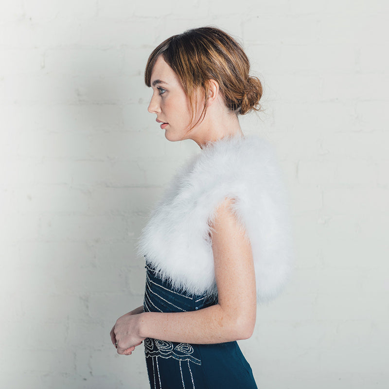 White feather bolero sale