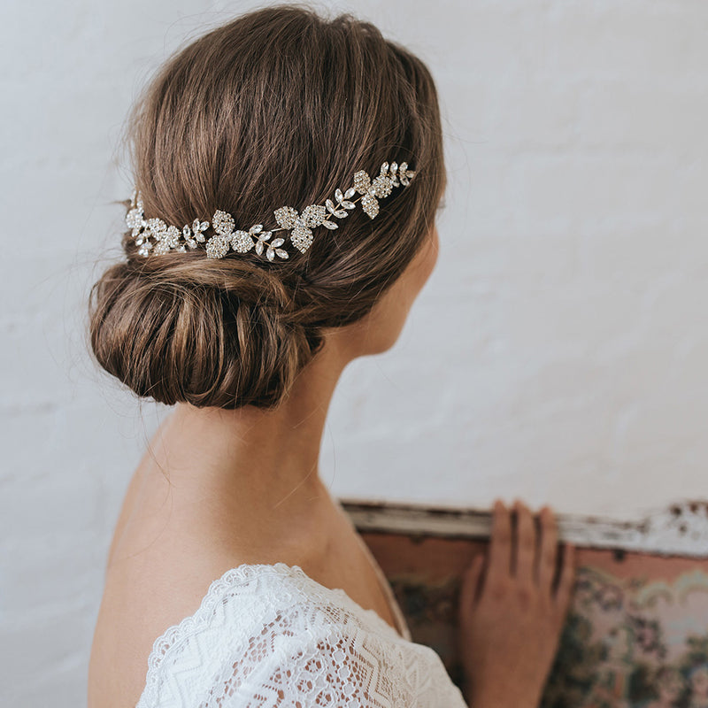 Willow crystal embellished twigs and leaves headpiece - Liberty in Love