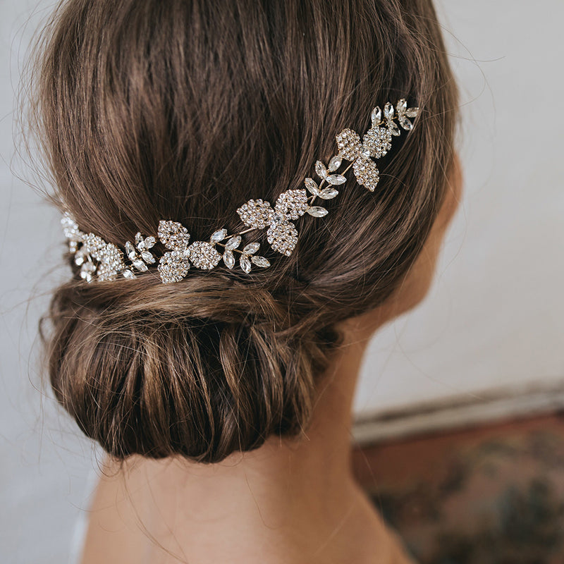 Willow crystal embellished twigs and leaves headpiece - Liberty in Love