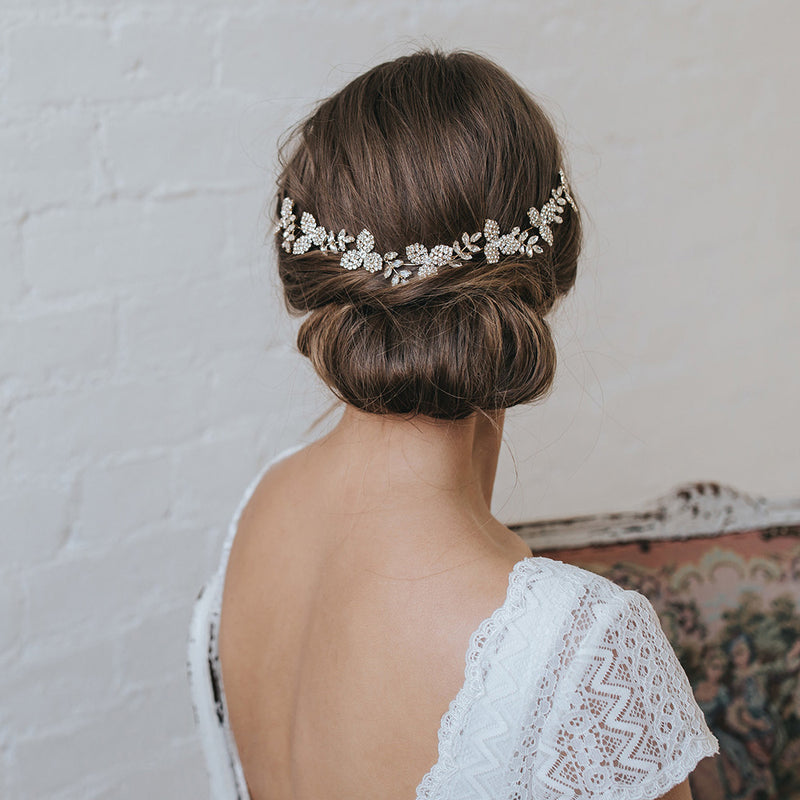 Willow crystal embellished twigs and leaves headpiece - Liberty in Love
