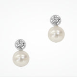Wilma pearl and CZ earrings - Liberty in Love