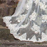 Windsor rum tulle scattered lace veil - Liberty in Love