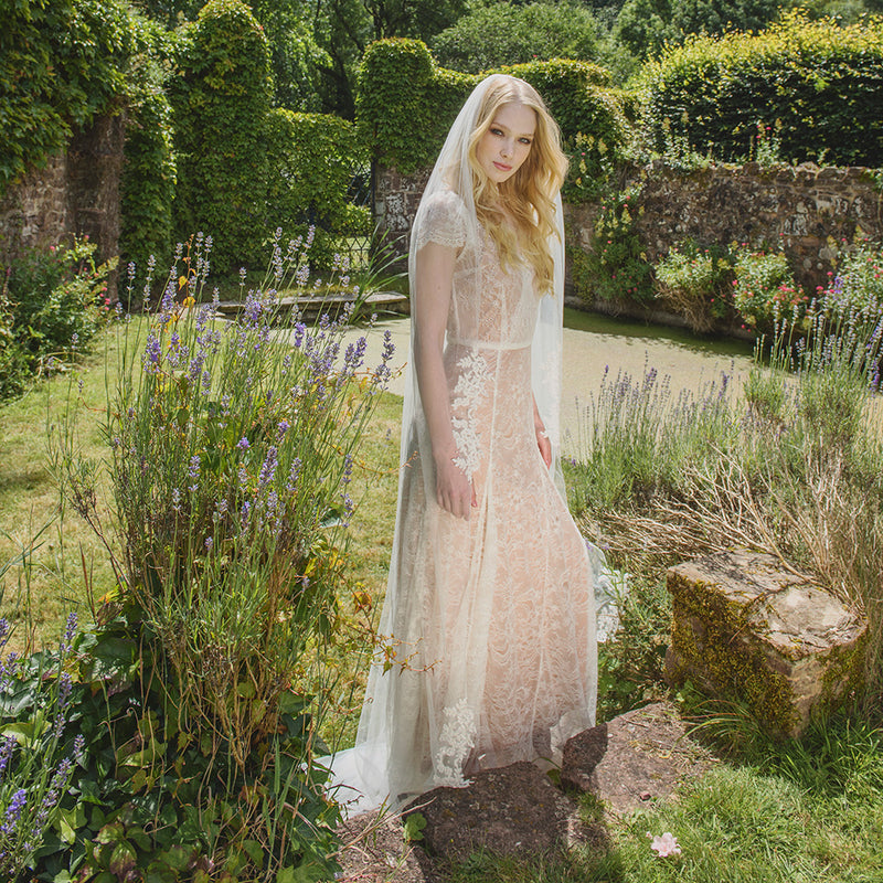 Winterberry lace edge tulle veil  - Liberty in Love