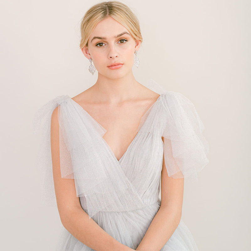 Zahara crystal bridal statement earrings - Liberty in Love