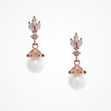 Zita CZ pearl drop earrings (rose gold) - Liberty in Love