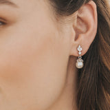 Zita CZ pearl drop earrings (silver) - Liberty in Love