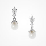 Zita CZ pearl drop earrings (silver) - Liberty in Love
